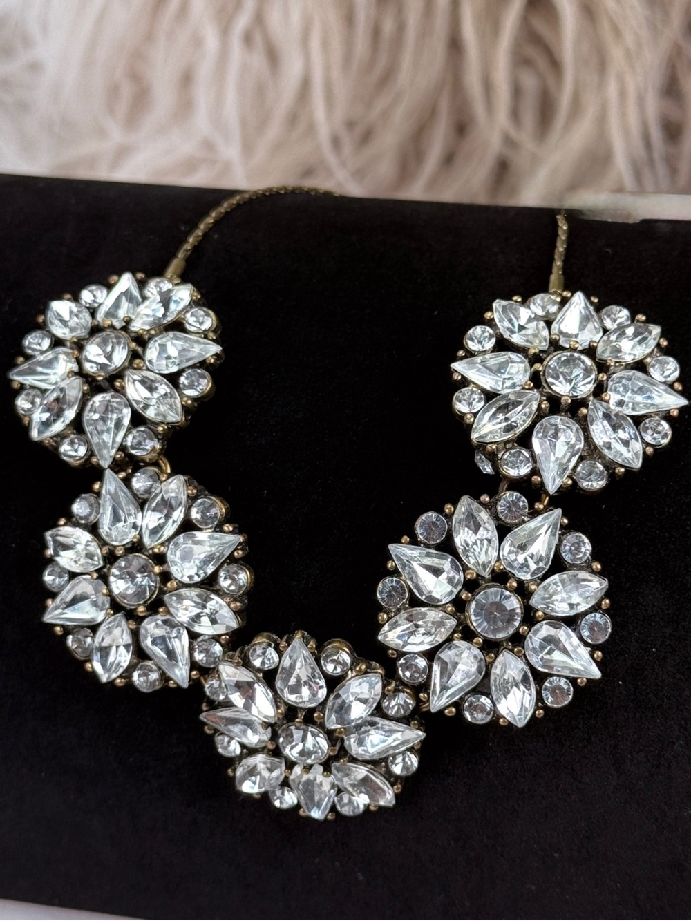 Beautiful vintage bling costume statement, necklace